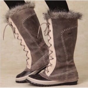 Sorel Brown and Cream Winter Boots